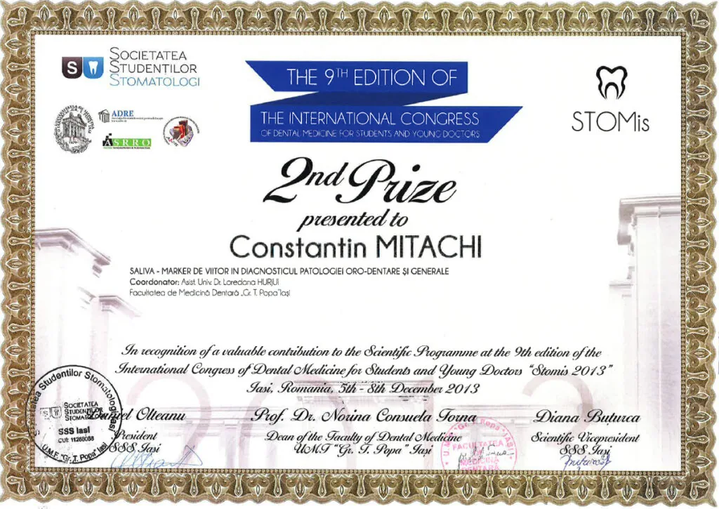 Dr. Mitachi qualification certificate 3