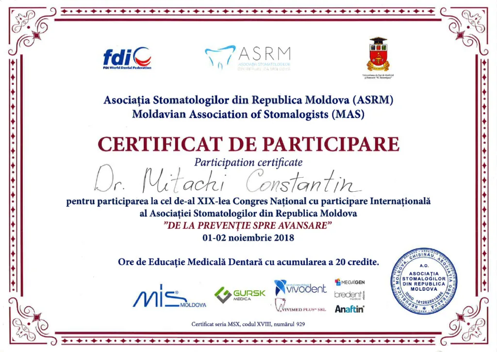 Dr. Mitachi qualification certificate 4